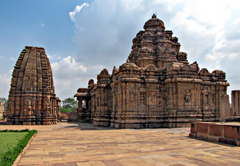 Sangamesvara or Vijesvara stone temple ,in Pattadakal temple complex, India.