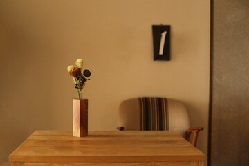 lamp on the table