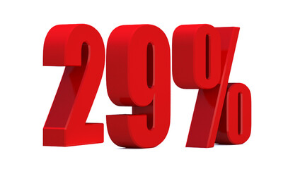 29 Percent off 3d Sign on White Background, Special Offer 29% Discount Tag, Sale Up to 29 Percent Off,big offer, Sale, Special Offer Label, Sticker, Tag, Banner, Advertising, offer