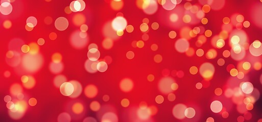 Abstract red Christmas lights background