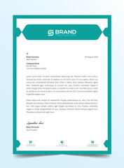 cyan letterhead template blue letterhead vector, style, printing design, business letterhead template, layout, Blue concept background