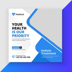 Medical Healthcare social media post and web banner template