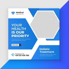 Medical Healthcare social media post and web banner template
