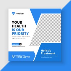 Medical Healthcare social media post and web banner template