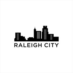 Fototapeta premium raleigh city skyline logo,building construction vector template