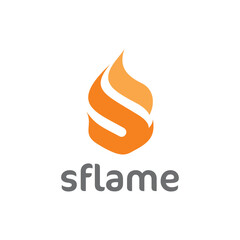 Letter S flame logo template