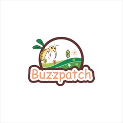 Vintage Insect Logo . Buzzing Bee and Fly Design for Nature and Wildlife Branding