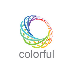 Colorful circular logo template
