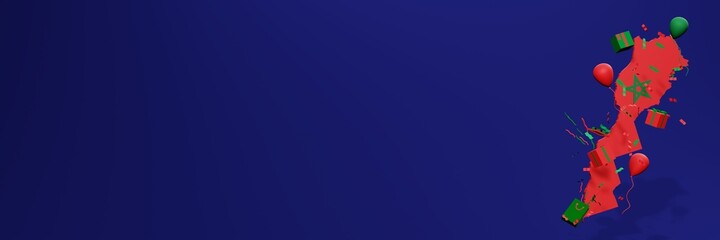 Celebration of the independence day of the state of Morocco for website covers and posting stories on social media posts