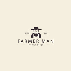 FARMERS  AGRICULTURE  HIPSTER  LOGO  VECTOR  ICON  SYMBOL  ILLUSTRATION  MINIMALIST  DESIGN