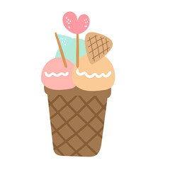 Ice cream cone illustration