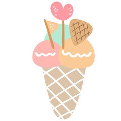 Ice cream cone illustration