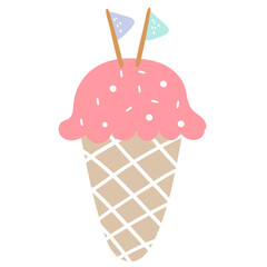 Ice cream cone illustration