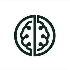 brain tech abstract logo