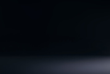 Black scene background in the studio room. Premium abstract background pattern in gray and black tones. space for website banner 