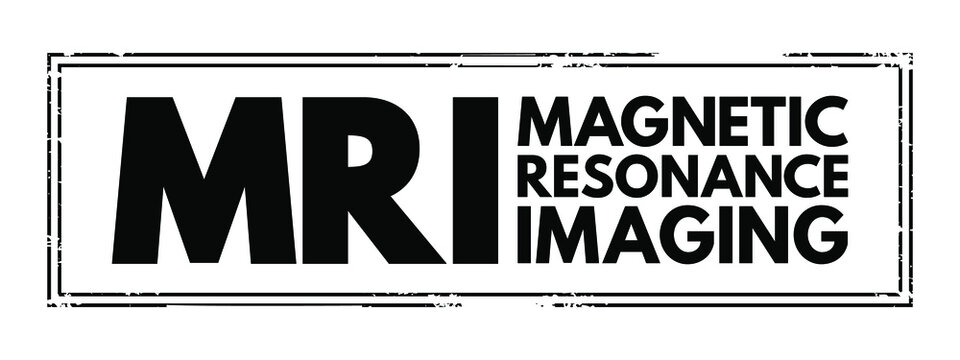 MRI - Magnetic Resonance Imaging acronym, medical concept background