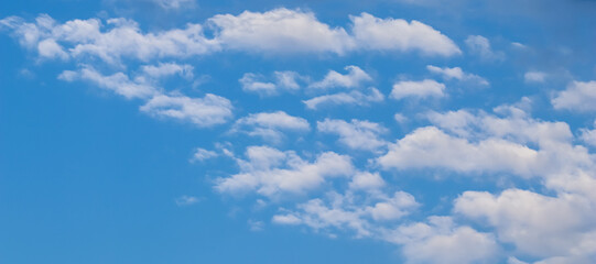 Background of blue sky with beautiful natural white clouds.