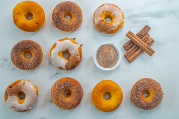 Homemade Pumpkin Spice Donuts