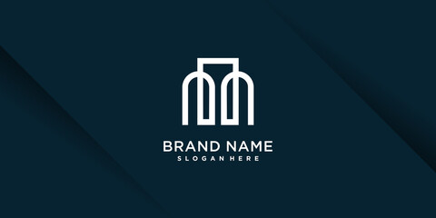 Letter M logo with creative element concept Premium Vector part 7