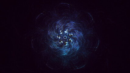 3D rendering abstract round light background