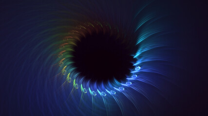 3D rendering abstract round light background