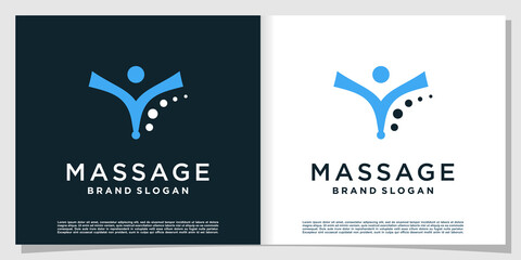 Massage logo with creative element Premium Vector part 1