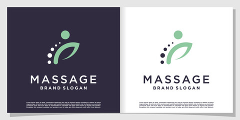 Massage logo with creative element Premium Vector part 2