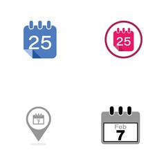 Date tree icon vector illustration