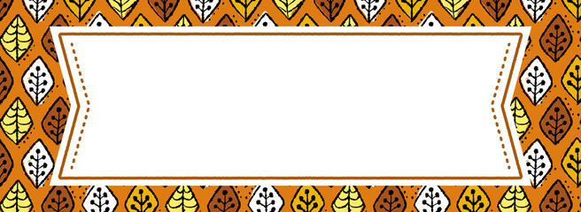 バナーテンプレート　落ち葉模様