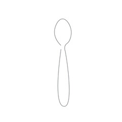 Spoon line drawing vector illustration