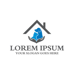 home pet logo , veterinary logo