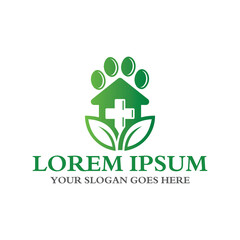 nature pet logo , pets care logo