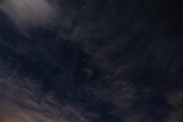 Obraz na płótnie Canvas Nights of stars and clouds