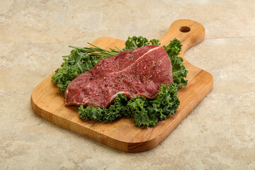 Raw beef steak for grill