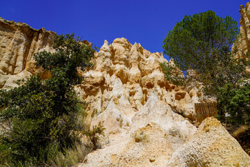 The Orgues of Ille sur Tet columns of soft rock geologic natural french organs in south france