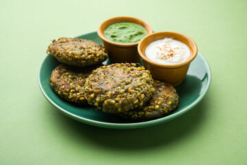 Sprouted Moong dal tikki or patties