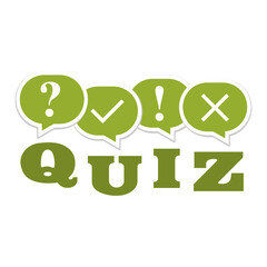 Test quiz logo icon isolated on white background