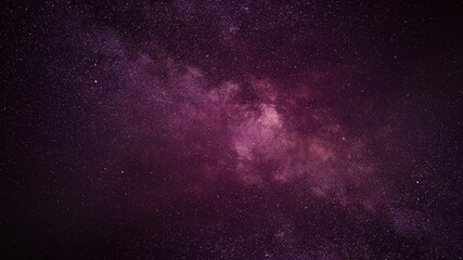 Fototapeta na wymiar Milky way night sky view in mountains with stars