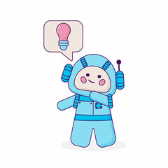 Chat bot icon. Virtual assistant for website. Chat bot concept for customer service.