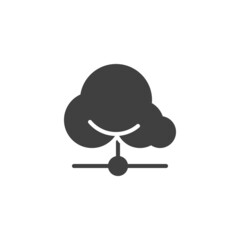 Cloud computing server vector icon