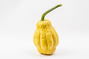 Ripe orange pumpkin isolated on white background