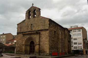 Fototapeta na wymiar Romanic church of Sabugo in Aviles, Spain