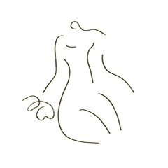 illustration of a woman line art illustration