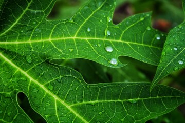 leaf with water drops