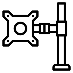 monitor line icon