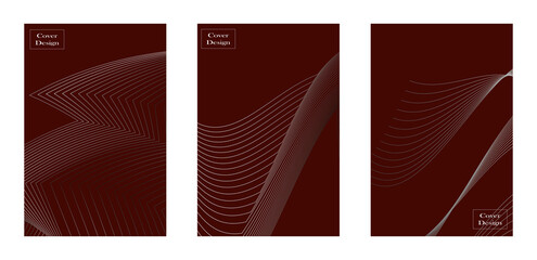 Set of modern cover background with lines