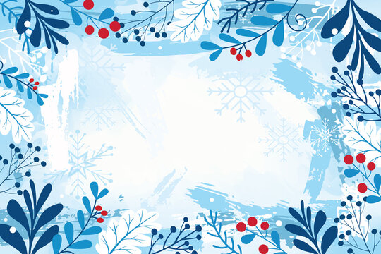 abstract christmass winter background design.Christmas greeting card or invitation design. Vector frame with hand drawn.