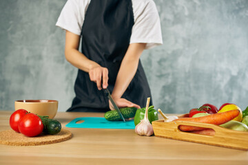 woman lunch at home vegetarian food isolated background