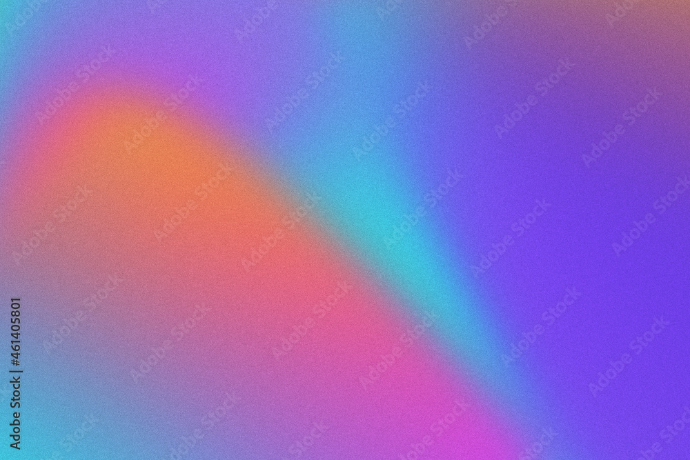 Fototapete abstract pastel neon holographic blurred grainy gradient background texture. colorful digital grain 