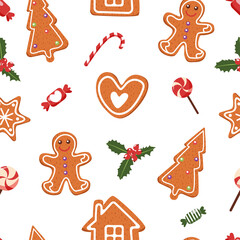 Christmas sweets. Seamless pattern